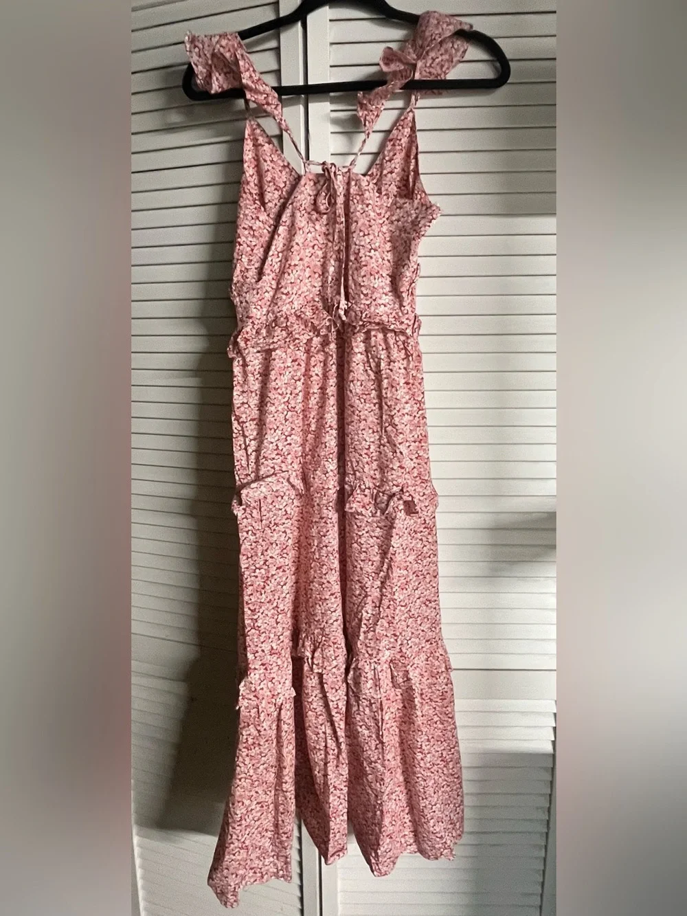 Petal & Pup Pink Floral Tiered Ruffle Maxi Dress - Picture 3 of 9
